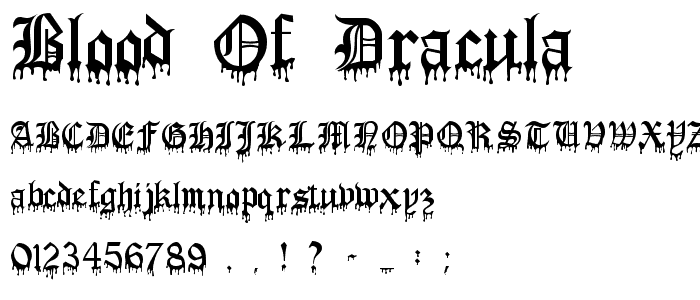 Blood Of Dracula font